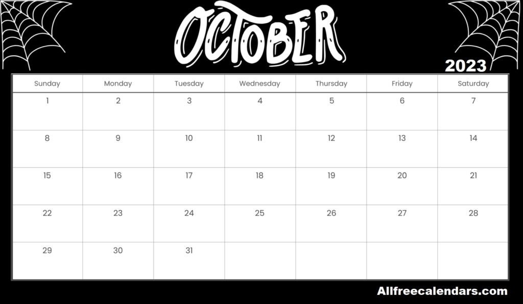 Download Printable Web October 2023 Calendar