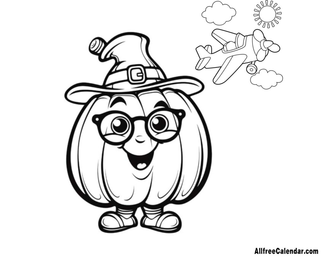 Free Halloween Coloring Page For Kid