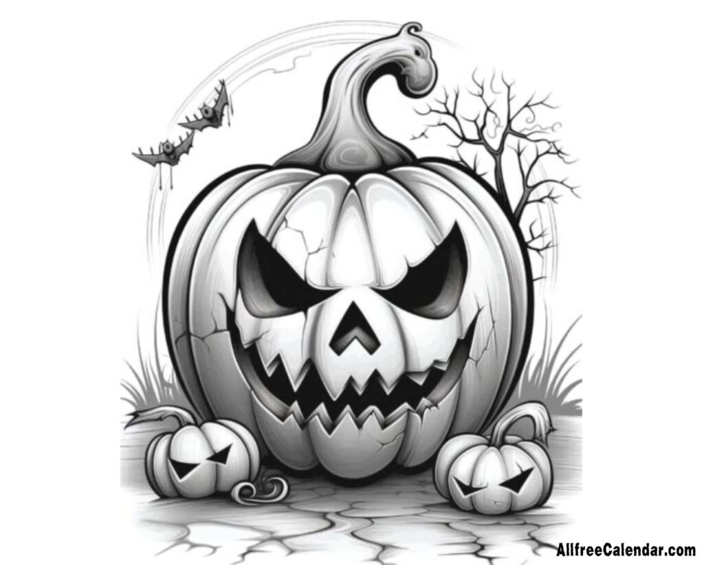 Halloween Coloring Page For Adult Free