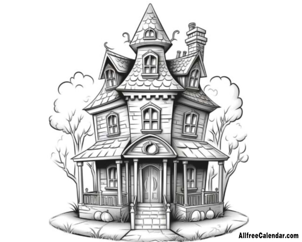 Halloween Coloring Page For Adult Printable Free