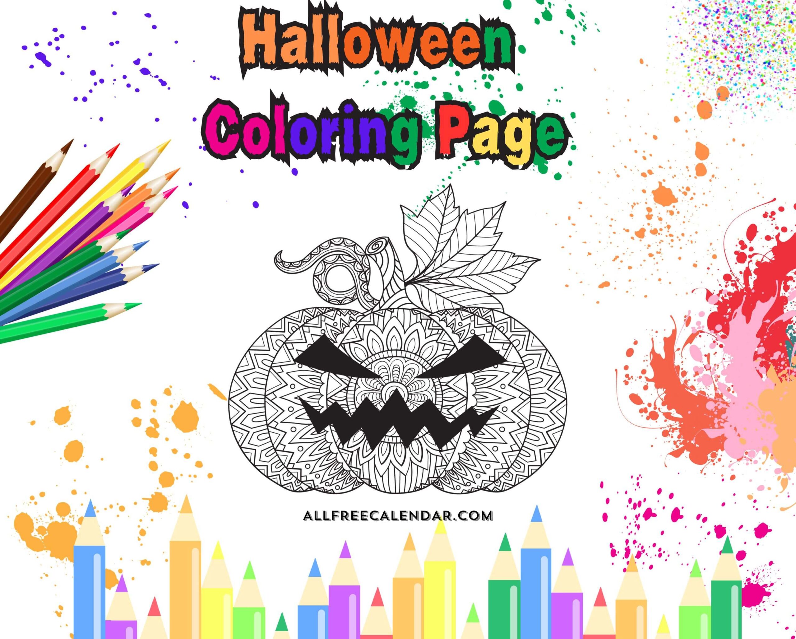 Halloween Coloring Page For All