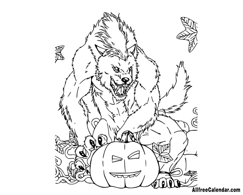 Halloween Coloring Page For Free
