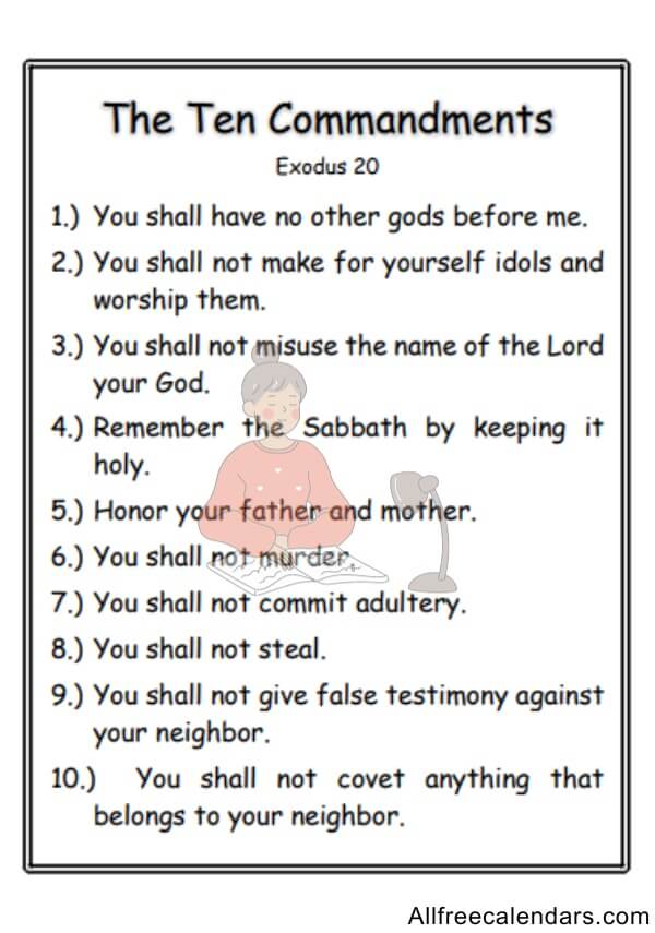 10 Commandments Bible