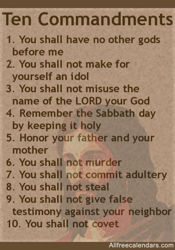 Free 10 Commandments Bible