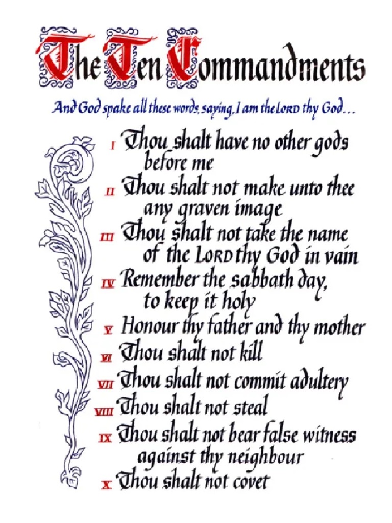 The Ten Commandment 2024 in the Bible