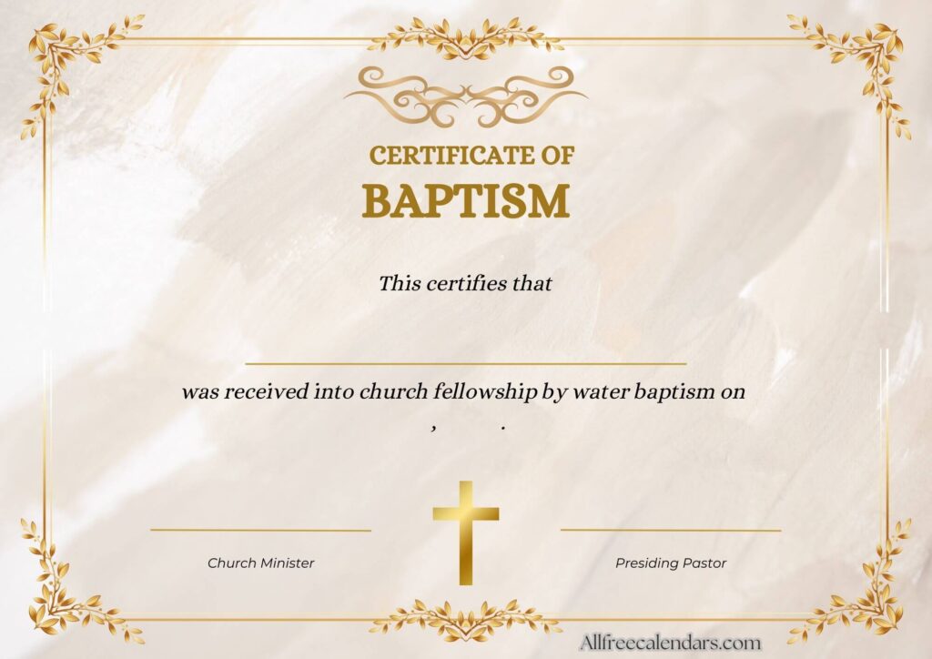 catholic baptism certificate