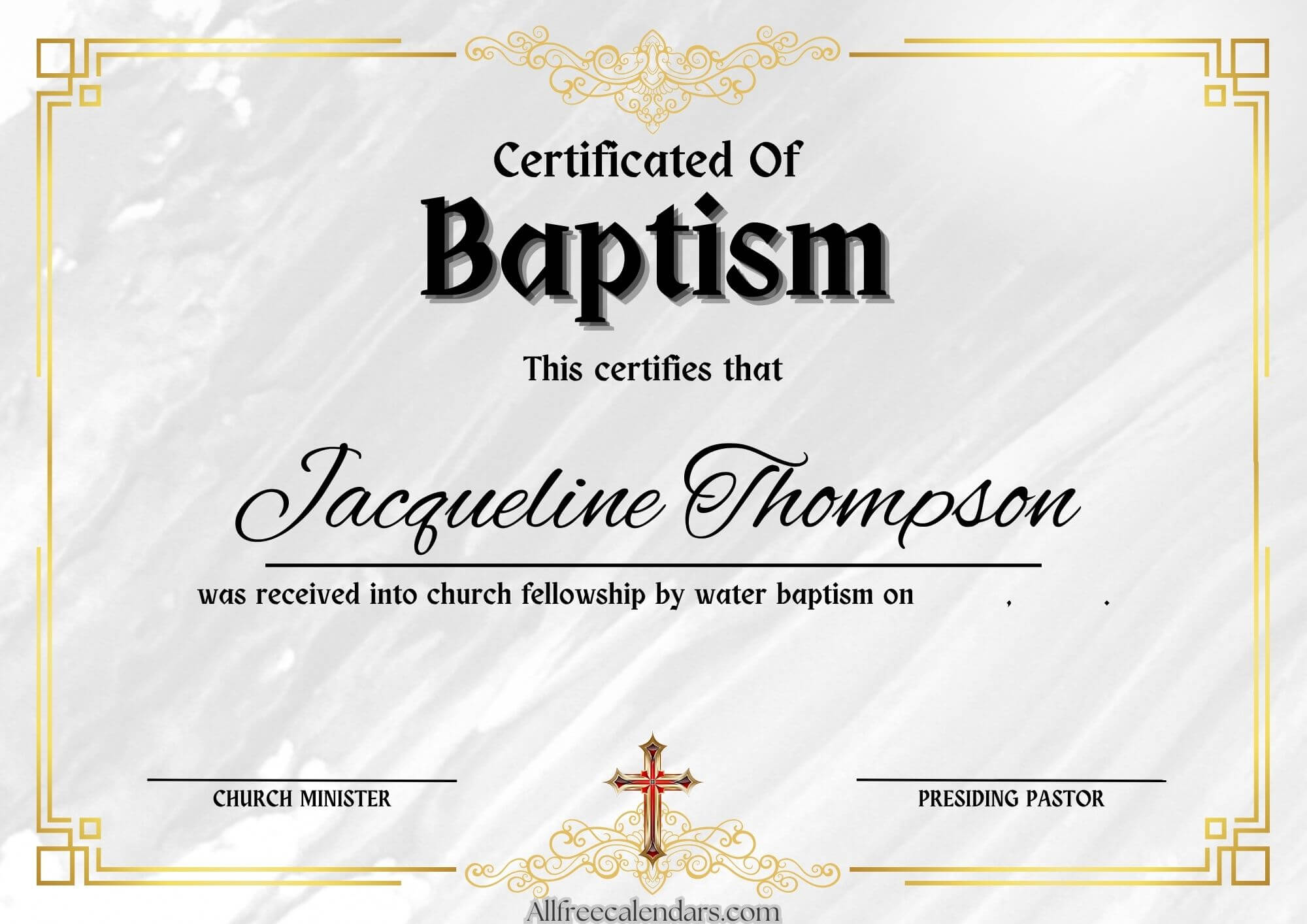 free baptism certificate templates