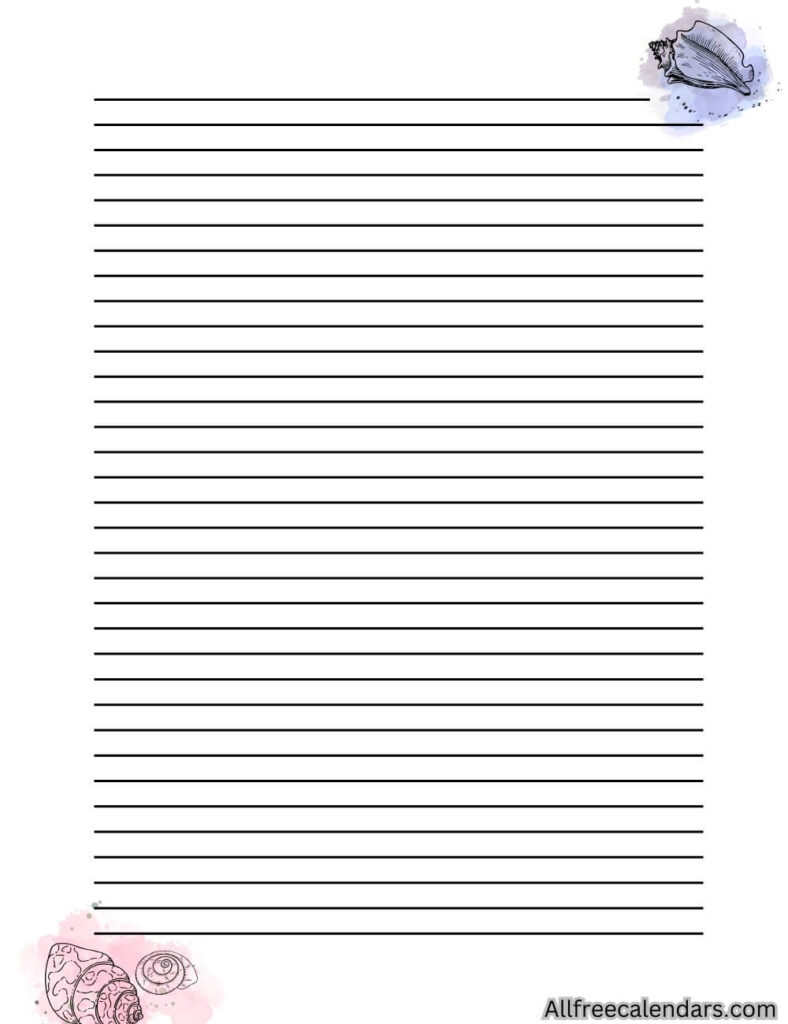 full page lined paper printable