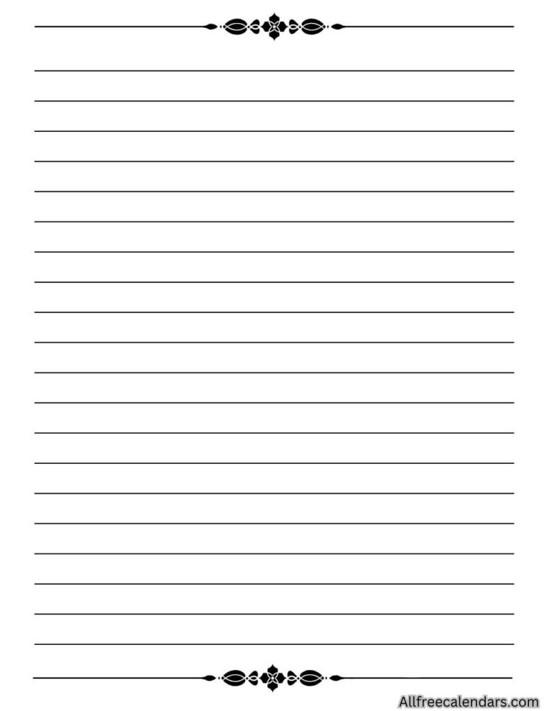 lined paper template printable