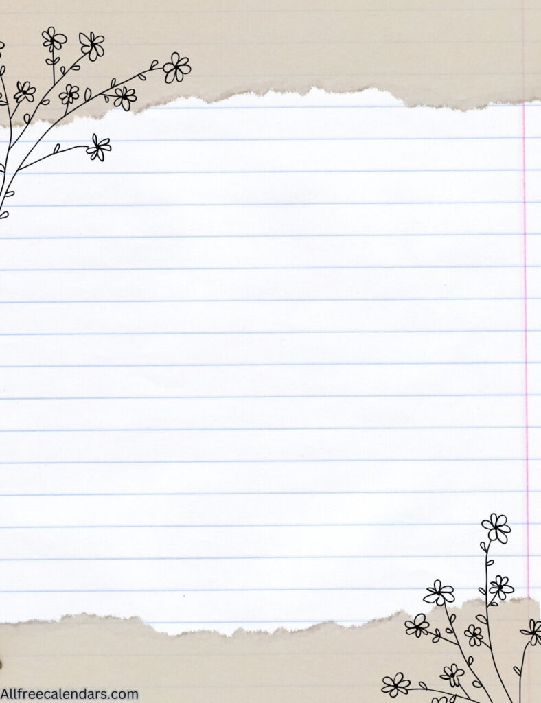 printable lined paper