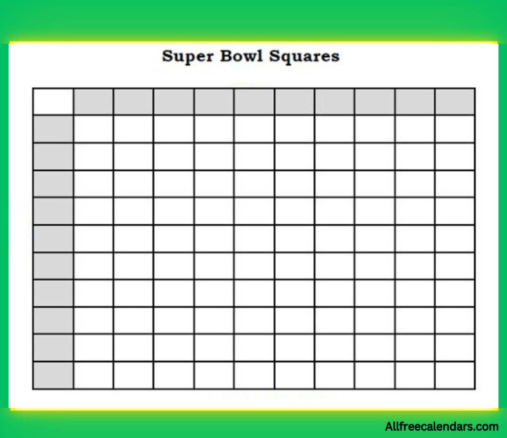 super bowl squares template free