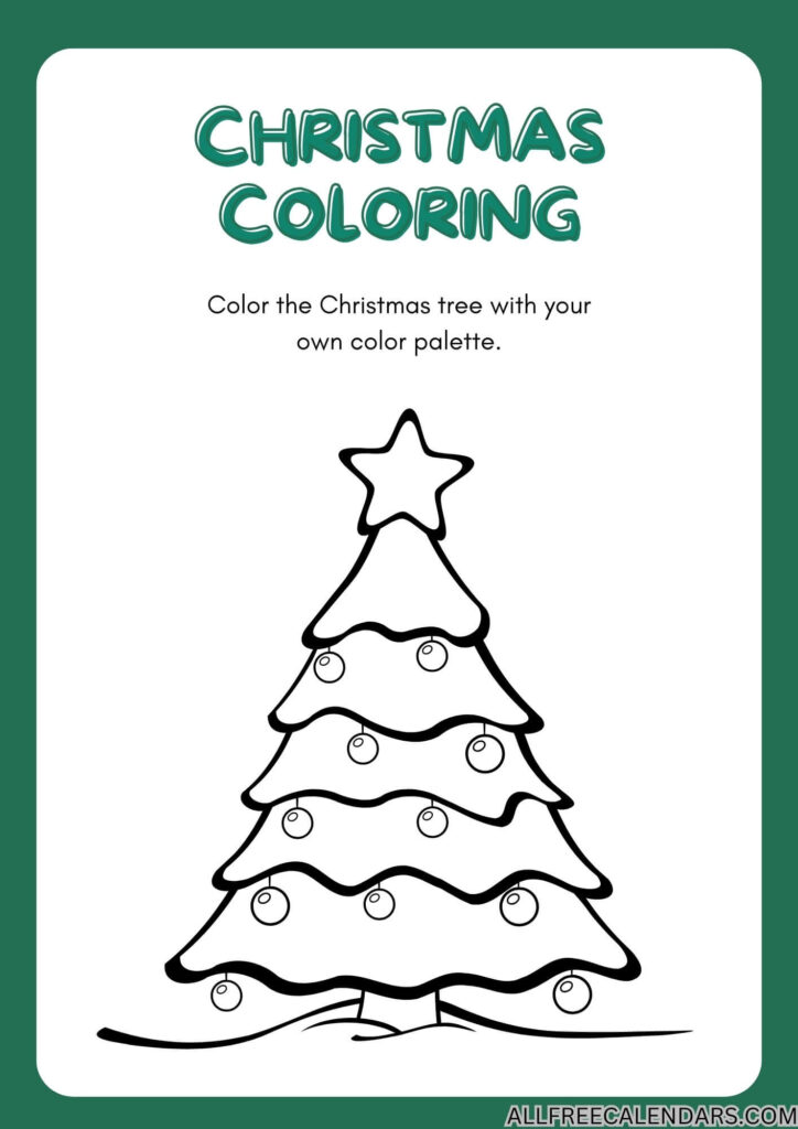 christmas tree decorations worksheets for kindergarten