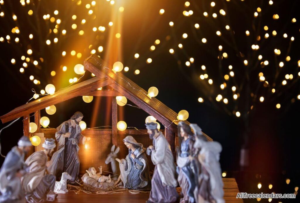 merry christmas nativity images Free