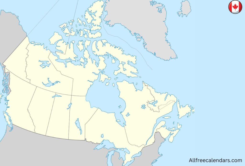 Blank Canada Map PDF