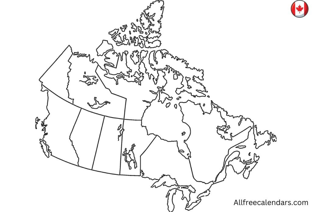 Canada Blank Map Provinces