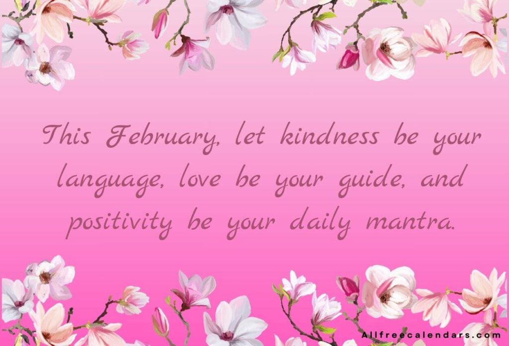 Free February 2024 Quotes PNG