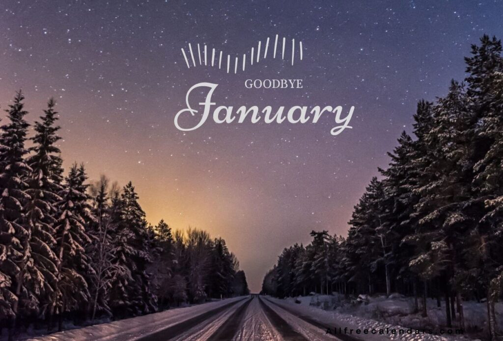 Good Bye January And Welcome February Clipart Image