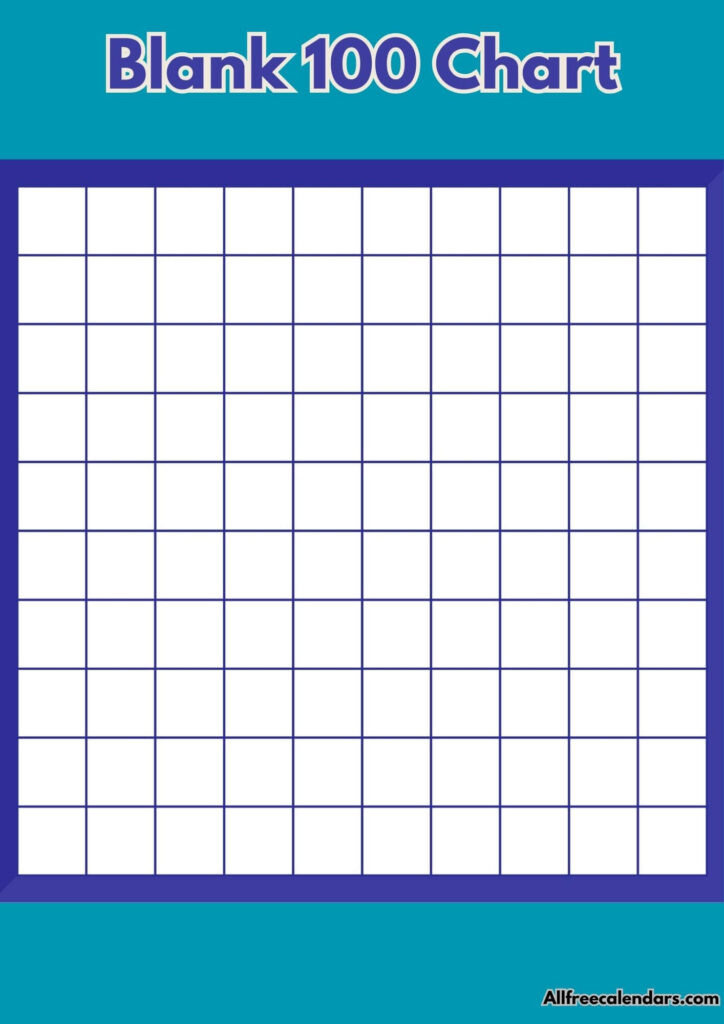Printable Blank 100 Square Grid