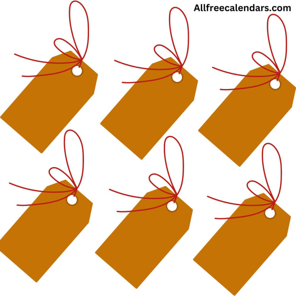 Blank gift tags template Microsoft word