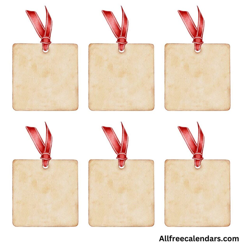 Blank gift tags template free