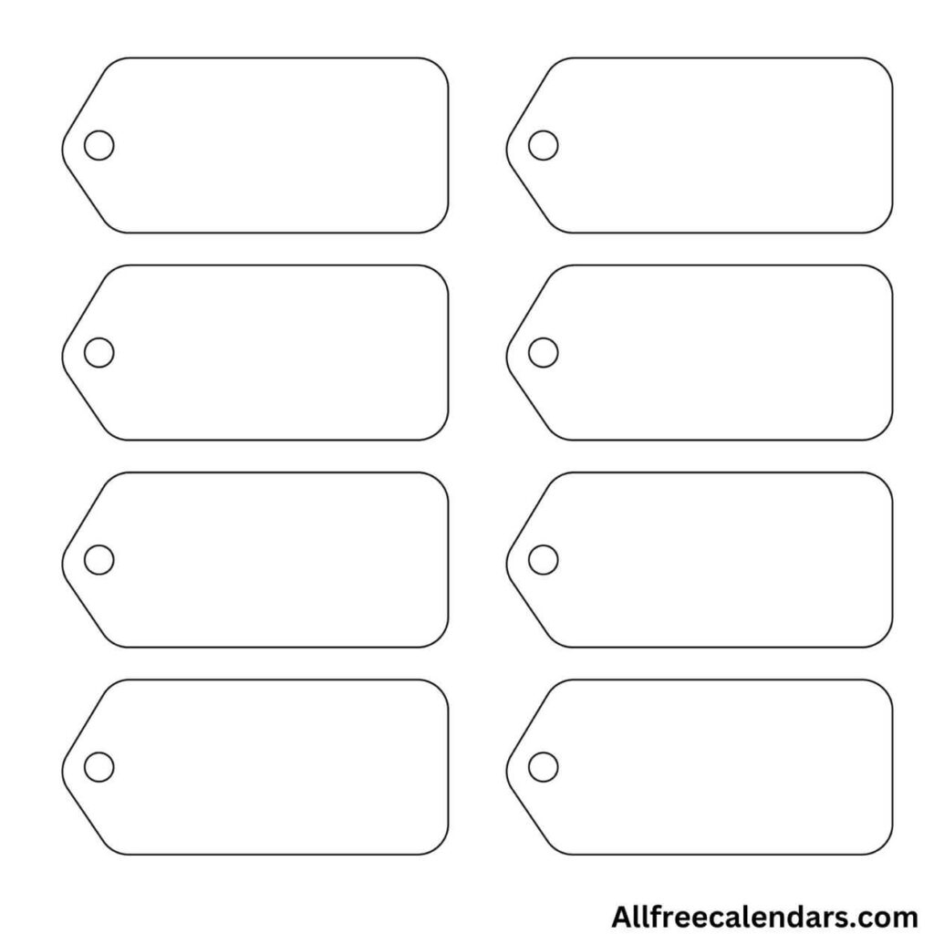 Free Blank gift tags template 2024
