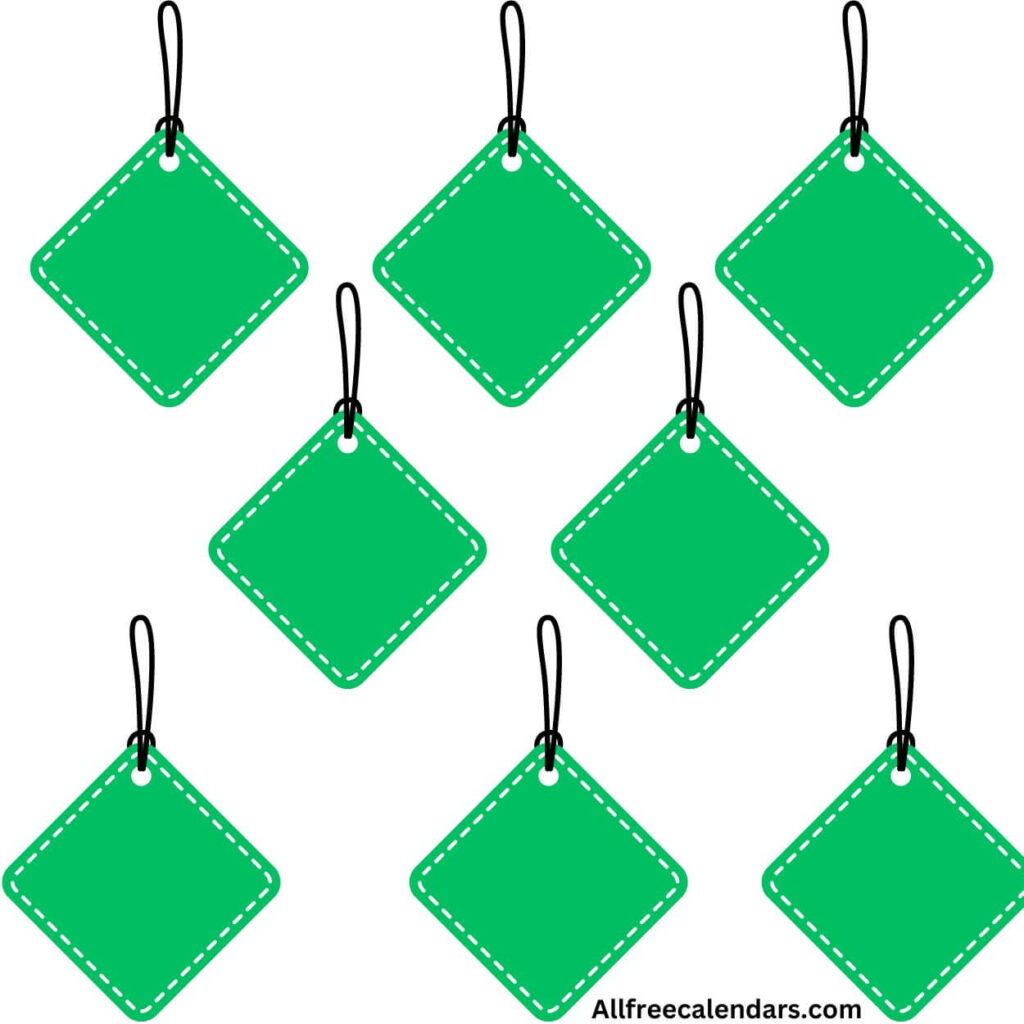Free Blank gift tags template pdf