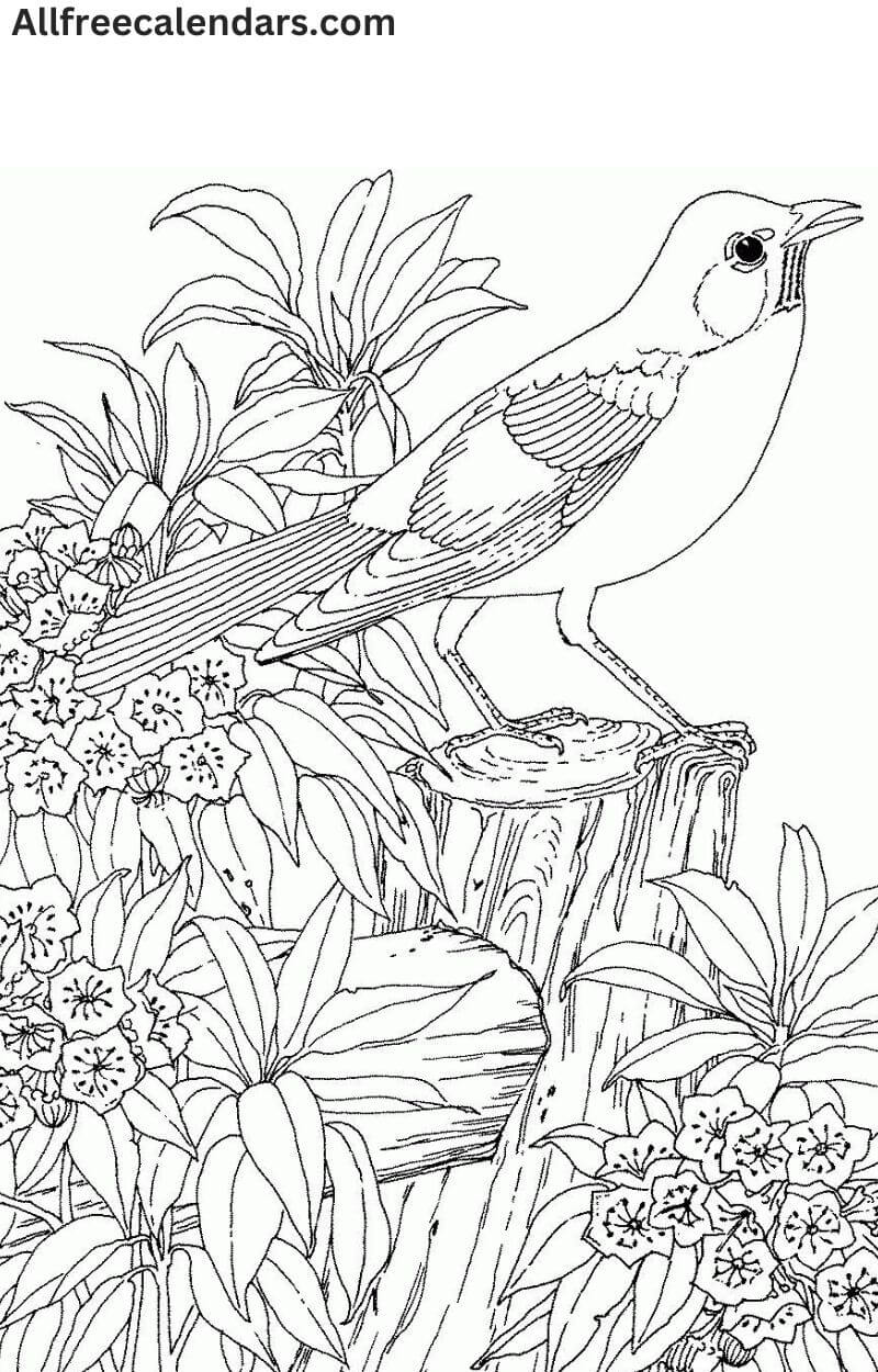 spring coloring pages pdf