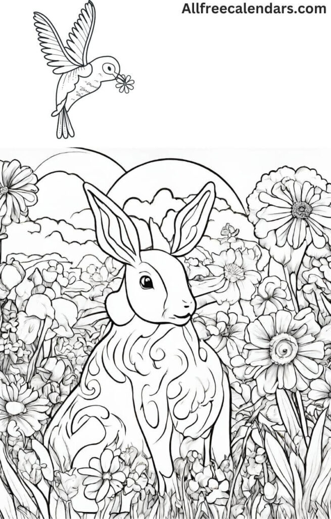 spring coloring pages printable pdf